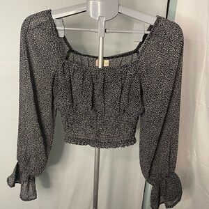 Altar’d State Black‎ Floral Women's Top size small